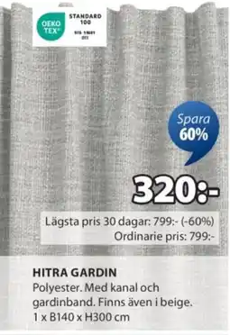 JYSK Hitra gardin erbjuda