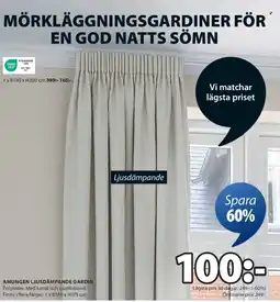 JYSK Amungen ljusdämpande gardin erbjuda
