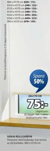 JYSK Senja rullgardin erbjuda