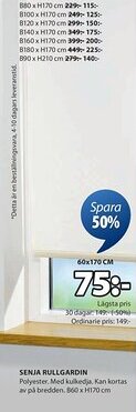 JYSK Senja rullgardin erbjuda