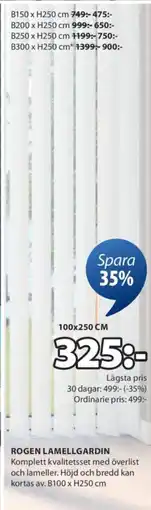 JYSK Rogen lamellgardin erbjuda
