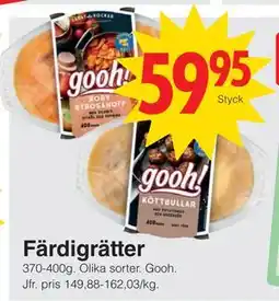 Matöppet Färdigrätter erbjuda