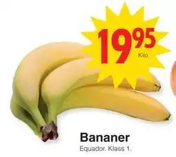 Matöppet Bananer erbjuda