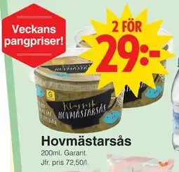 Matöppet Hovmästarsås erbjuda