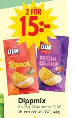 Matöppet Dippmix erbjuda