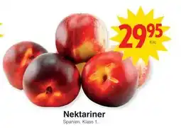 Matöppet Nektariner erbjuda