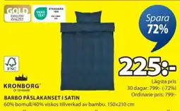 JYSK Barbo påslakanset i satin erbjuda
