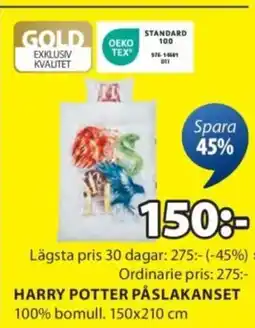 JYSK Harry potter påslakanset erbjuda