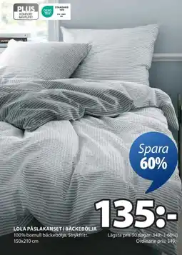 JYSK Lola påslakanset i bäckebölja erbjuda