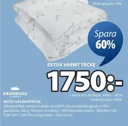 JYSK Beito gåsduntäcke erbjuda