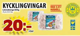 Matvärlden Tensta Lönneberga Kycklingvingar erbjuda