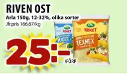 Matvärlden Tensta ARLA Riven ost erbjuda