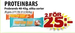 Matvärlden Tensta PROBRANDS Proteinbars erbjuda
