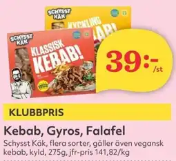 Hemköp Kebab, Gyros, Falafel erbjuda