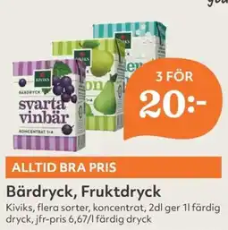 Hemköp Bärdryck, Fruktdryck erbjuda