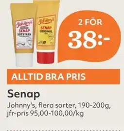 Hemköp JOHNNY'S Senap erbjuda