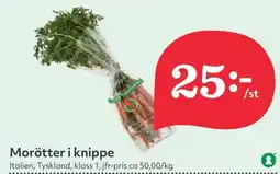 Hemköp Morötter i knippe erbjuda