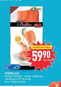 Willys ROYAL FOODS Pinklax erbjuda