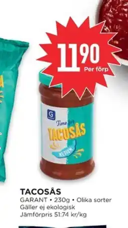 Willys GARANT tacosås erbjuda