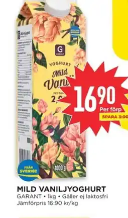 Willys GARANT Mild vaniljyoghurt erbjuda