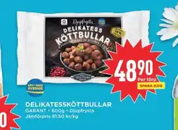 Willys GARANT Delikatessköttbullar erbjuda