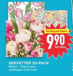 Willys INCIO Servetter 20-pack erbjuda