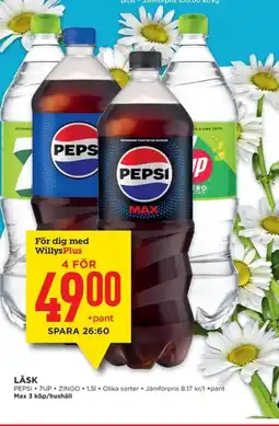 Willys PEPSI Läsk erbjuda
