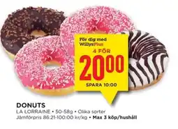 Willys LA LORRAINE Donuts erbjuda