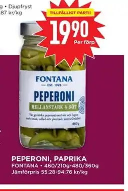 Willys FONTANA Peperoni paprika erbjuda