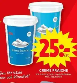 ICA Maxi CRÈME FRAICHE erbjuda