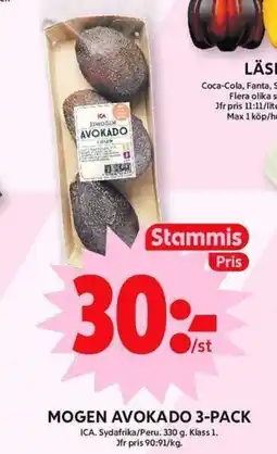ICA Maxi MOGEN AVOKADO 3-PACK erbjuda