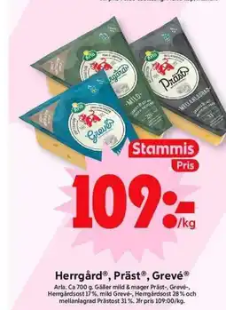 ICA Maxi Herrgård®, PrästⓇ, Grevé® erbjuda