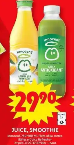 ICA Maxi JUICE, SMOOTHIE erbjuda