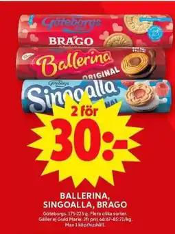 ICA Maxi BALLERINA, SINGOALLA, BRAGO erbjuda