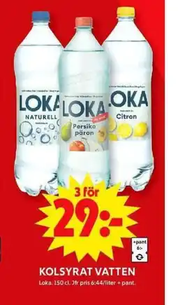 ICA Maxi KOLSYRAT VATTEN erbjuda