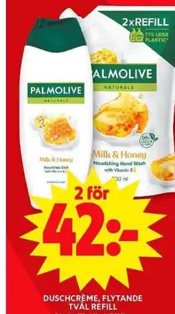 ICA Maxi DUSCHCRÈME, FLYTANDE TVÅL REFILL erbjuda