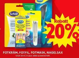 ICA Maxi FOTKRÄM, FOTFIL, FOTMASK, NAGELSAX erbjuda