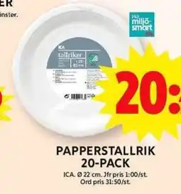 ICA Maxi PAPPERSTALLRIK 20-PACK erbjuda