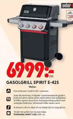 ICA Maxi GASOLGRILL SPIRIT E-425 erbjuda