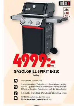 ICA Maxi GASOLGRILL SPIRIT E-310 erbjuda