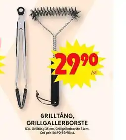 ICA Maxi GRILLTÅNG, GRILLGALLERBORSTE erbjuda