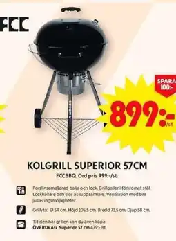 ICA Maxi KOLGRILL SUPERIOR 57CM erbjuda