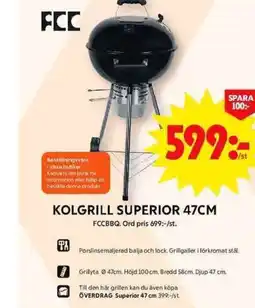 ICA Maxi KOLGRILL SUPERIOR 47CM erbjuda