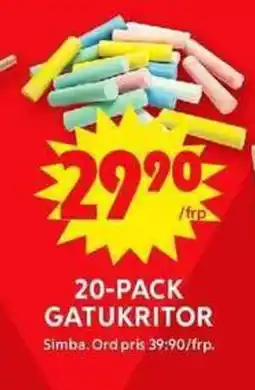 ICA Maxi 20-PACK GATUKRITOR erbjuda