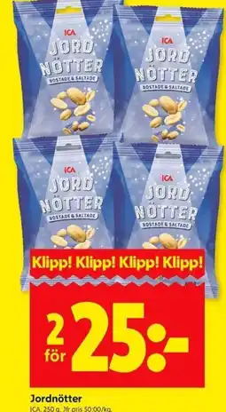 ICA Kvantum Jordnötter erbjuda
