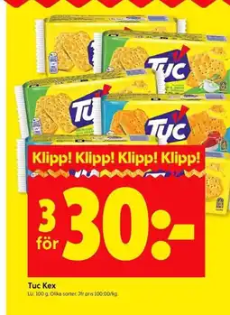 ICA Kvantum Tuc Kex erbjuda