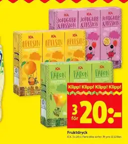 ICA Kvantum Fruktdryck erbjuda