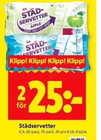 ICA Kvantum Städservetter erbjuda