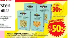 ICA Supermarket Pasta, Spaghetti, Risoni erbjuda