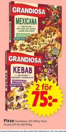 ICA Supermarket Pizza Grandiosa. erbjuda